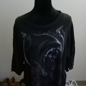 Men's Grim Reaper Black Graphic Shirt